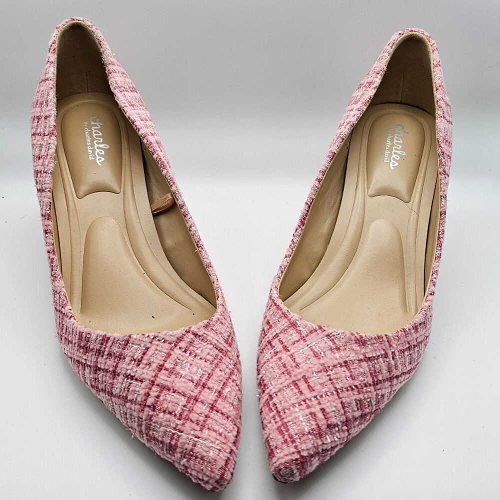 Charles by Charles David Pink Tweed Flats – Size 8